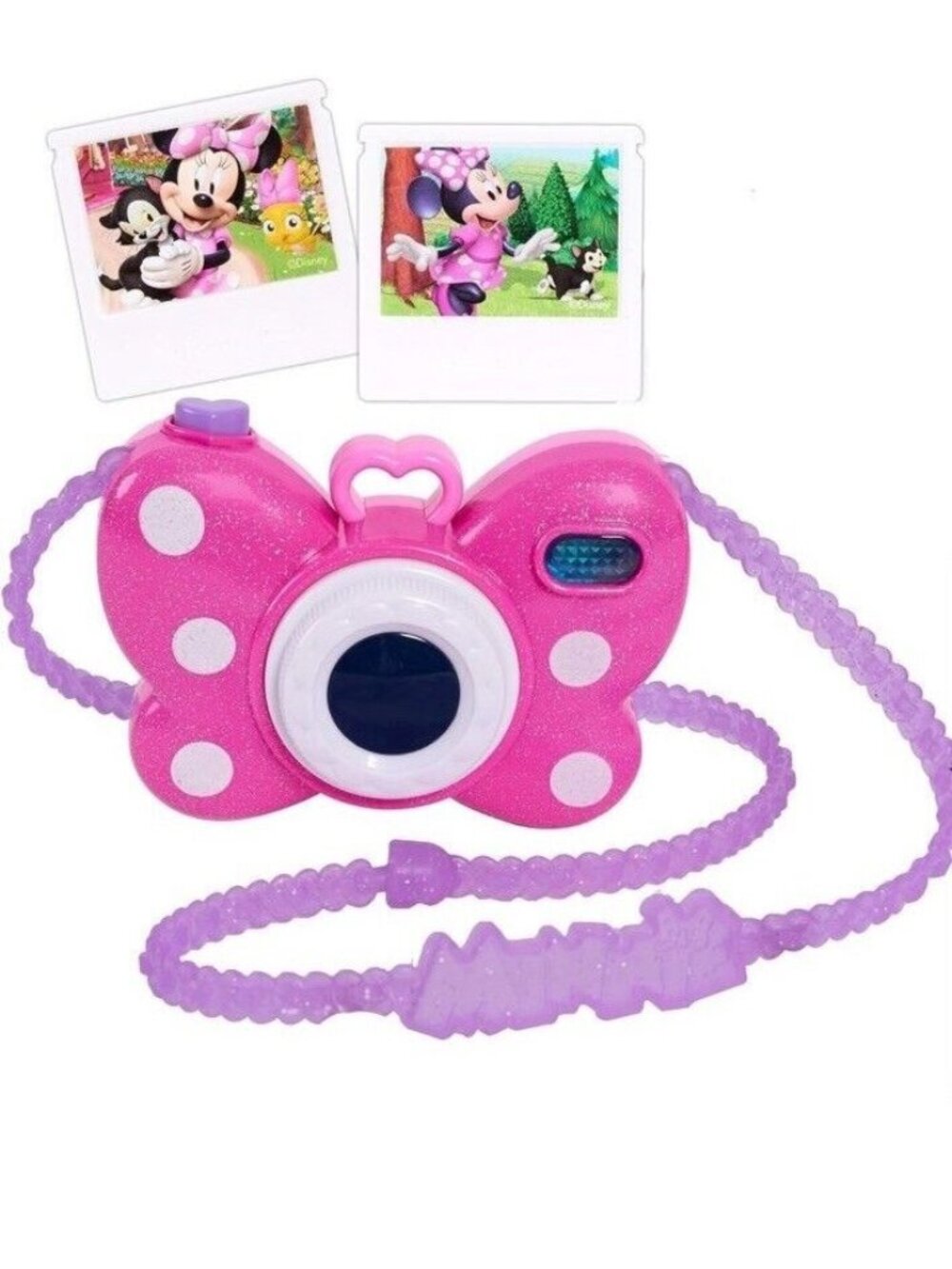 Disney Junior Minnie Mouse Picture Perfect Play Camera Light, Sounds, 4 Pictures